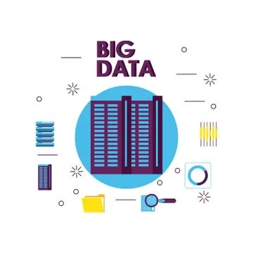 Big data technology 스톡 일러스트