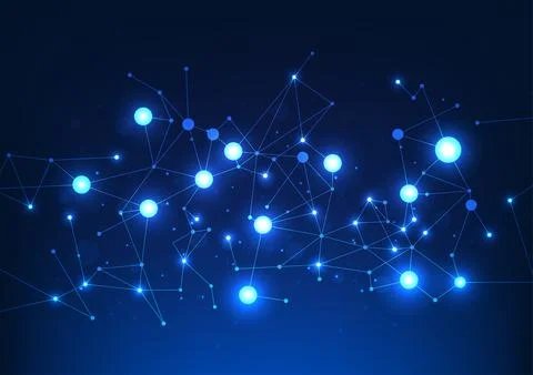 Big data technology Lines overlaid and intertwined together with a glow rep.. 스톡 일러스트