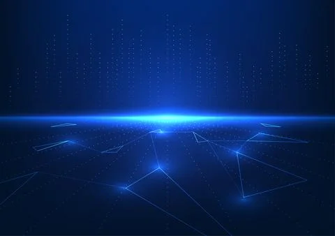 Big data technology, a network that collects and transmits large-scale high.. Illustrazione stock