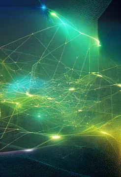 Big data. Technology. Network connection. Abstract technology big data backgr Stock Illustration