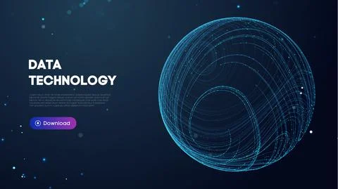 Big Data Technology vector illustration. Abstract blurred data business colored Stock Illustration