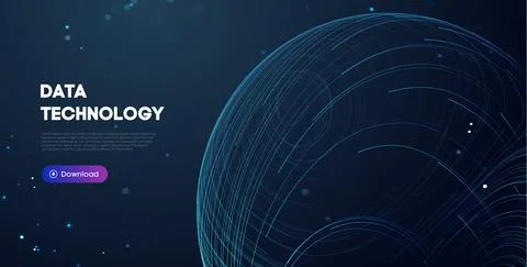 Big Data Technology vector illustration. Abstract blurred data business colored Illustrazione stock