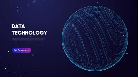 Big Data Technology vector illustration. Abstract blurred data business colored 스톡 일러스트