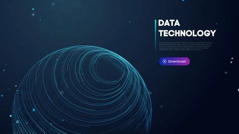 Big Data Technology vector illustration. Abstract blurred data business colored Illustrazione stock