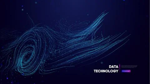 Big Data Technology vector illustration. Abstract blurred data business colored Stock Illustration