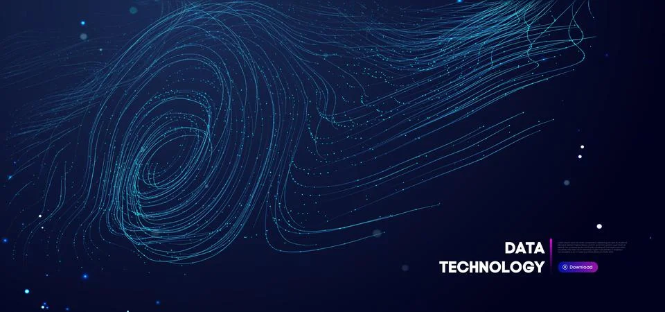 Big Data Technology vector illustration. Abstract blurred data business colored Illustrazione stock