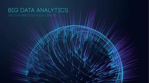 Big Data Technology vector illustration. Abstract blurred data business colored Illustrazione stock