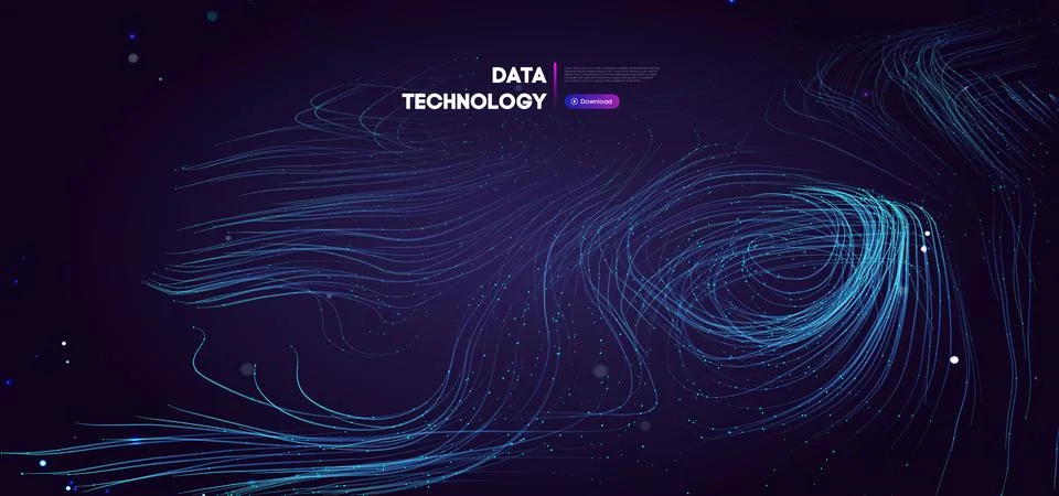 Big Data Technology vector illustration. Abstract blurred data business colored Illustrazione stock