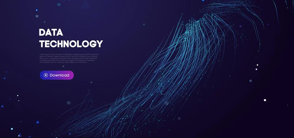 Big Data Technology vector illustration. Abstract blurred data business colored Illustrazione stock