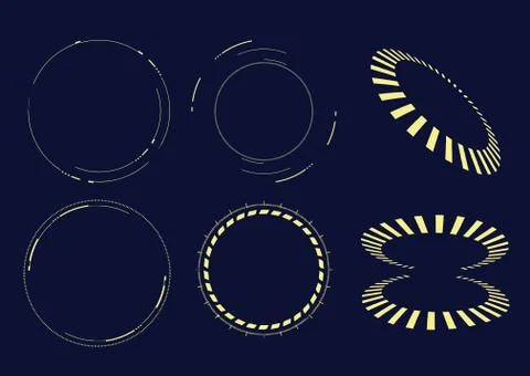 Big data, technology, visualization, science infographic design element set 스톡 일러스트