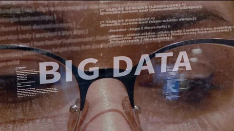 Big Data text on background of developer Stock Footage 105659171