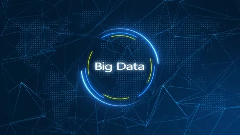 Big Data Text Effect Technology Background Video stock 262598832