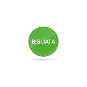 Big data text in green circle Stock Illustration