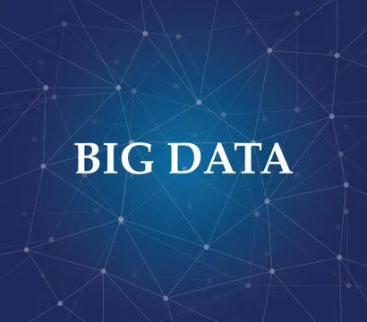 Big data text illustration with dot connection as background vector graphic Stock Illustration