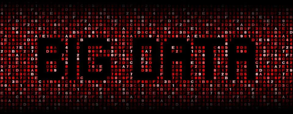 Big Data text over hex code illustration Stock Illustration