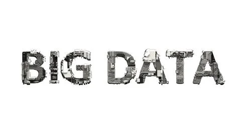 Big Data text of technogenic scrap metal cyber details Illustrazione stock