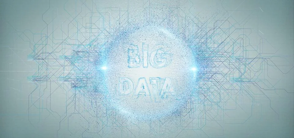 Big data title isolated on a background Stock Illustration