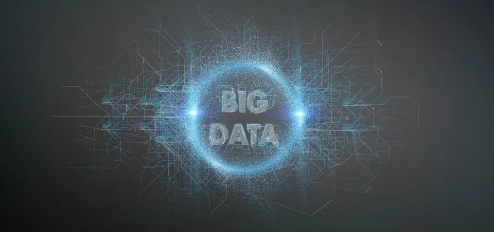 Big data title isolated on a background Stock Illustration