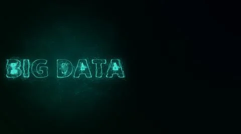 Big Data title with plexus effect. Connected lines with dots. Lines title plexus Stock Illustration