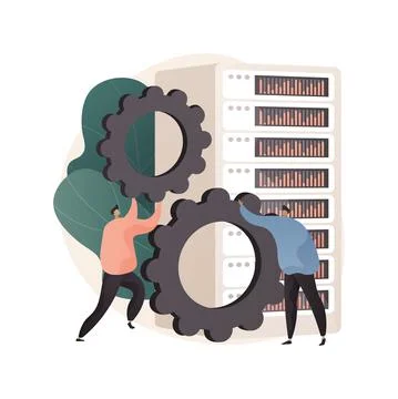 Big data tools abstract concept vector illustration. Illustrazione stock