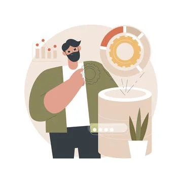 Big data tools abstract concept vector illustration. Illustrazione stock