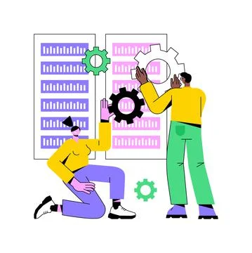 Big data tools abstract concept vector illustration. イラスト素材