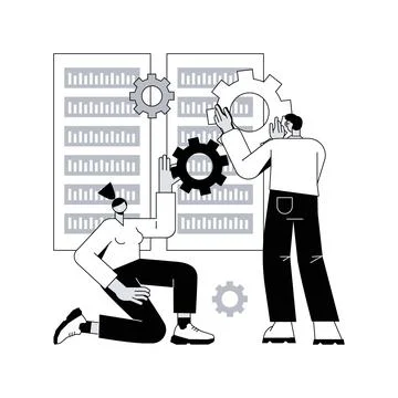 Big data tools abstract concept vector illustration. Stock Illustration