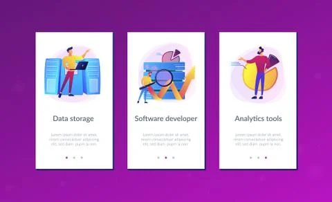 Big data tools app interface template. イラスト素材