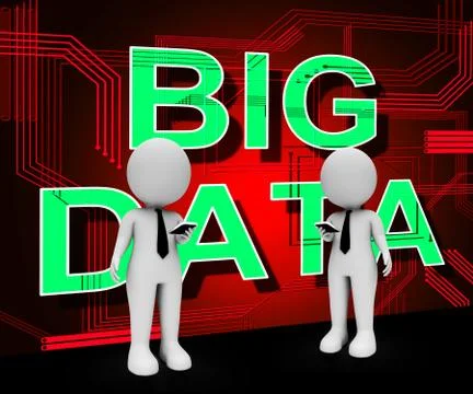 Big Data Tools Digital Toolbox 3d Rendering Stockillustratie