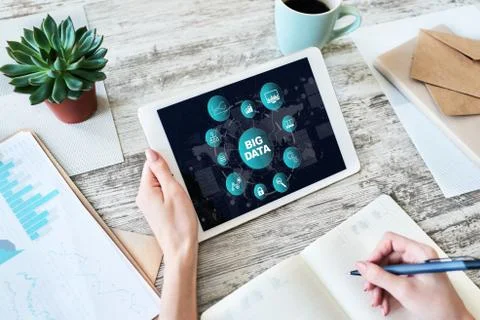 Big data. Tools for manipulation and analysis large amount of information Stock Photos