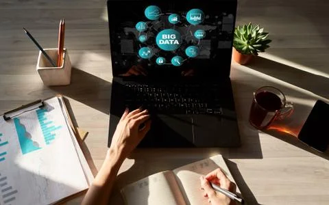 Big data. Tools for manipulation and analysis large amount of information Stock Photos