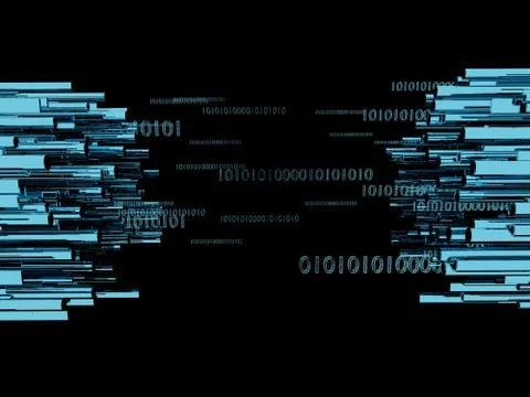Big data transfer conceptual illustration 3d render Stock Illustration