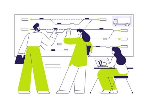 Big data in transportation abstract concept vector illustration. Stock Illustration