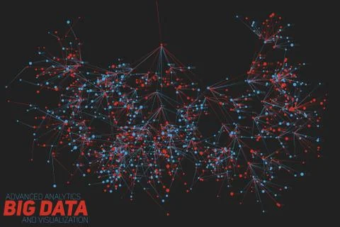 Big data tree visualization. Futuristic infographic. Information aesthetic de 스톡 일러스트