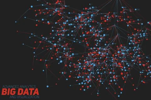 Big data tree visualization. Futuristic infographic. Information aesthetic de Illustrazione stock
