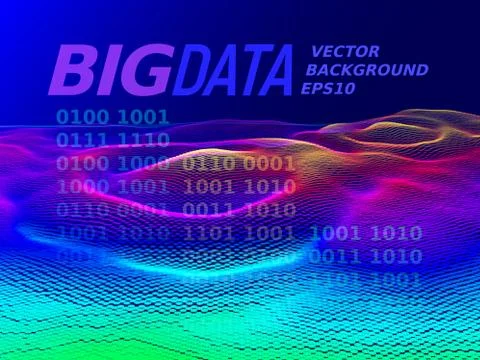 Big data. Vector 3d graph Stockillustratie