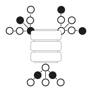 Big data Vector black icon on white background. 스톡 일러스트