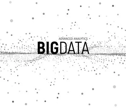 Big Data Vector from Dots Illustrations Illustrazione stock