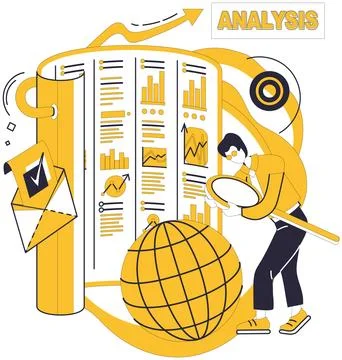 Big data vector illustration. Technology, wizards wand, conjures spells innov Illustrazione stock