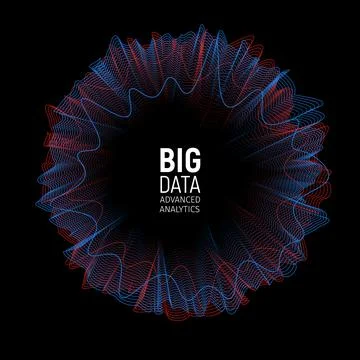 Big data vector visualization illustration. Futuristic Advanced Information Stockillustratie