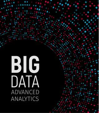 Big data visual energy fractals. Technology network infographic. Information Stockillustratie