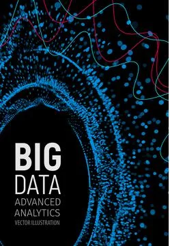 Big data visual energy fractals. Technology network infographic. Information Stockillustratie
