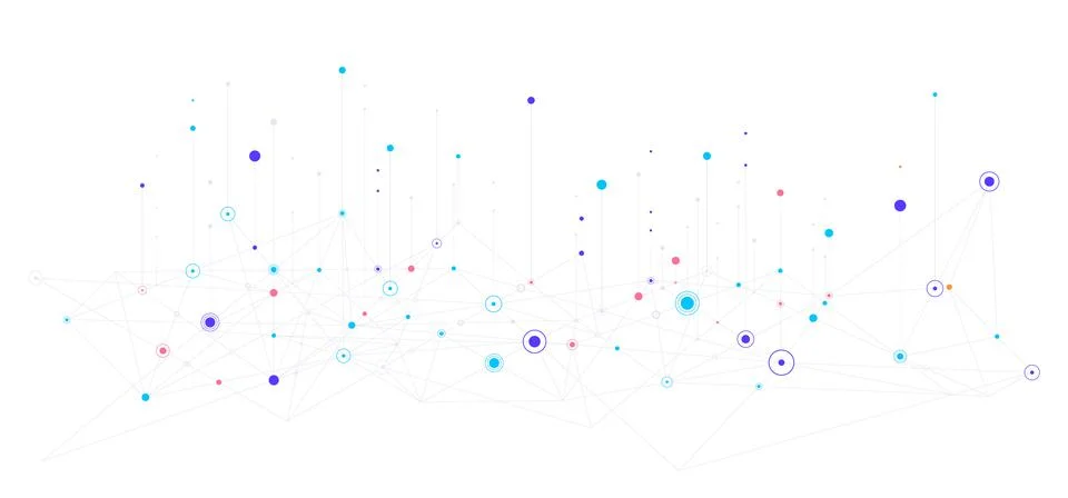 Big data visual information background. Illustrazione stock