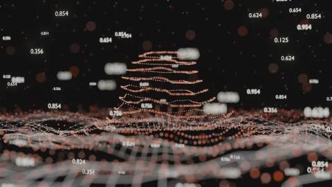 Big Data Visualization. 3D illustration infographic Illustrazione stock