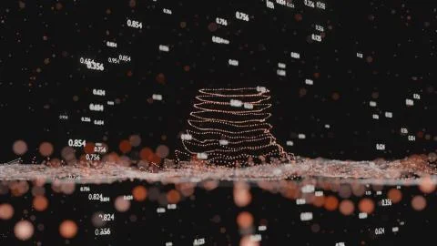 Big Data Visualization. 3D illustration infographic Illustrazione stock