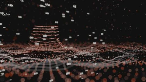 Big Data Visualization. 3D illustration infographic イラスト素材