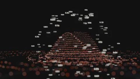 Big Data Visualization. 3D illustration infographic Illustrazione stock