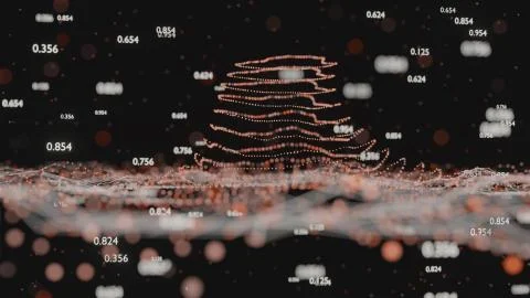 Big Data Visualization. 3D illustration infographic Illustrazione stock