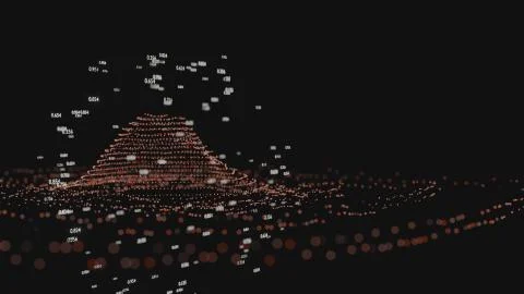 Big Data Visualization. 3D illustration infographic 스톡 일러스트