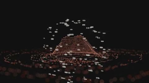 Big Data Visualization. 3D illustration infographic Illustrazione stock